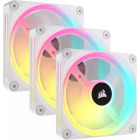 Ventilator Corsair iCUE Link QX120 RGB 120mm Starter Kit White Three Fan Pack