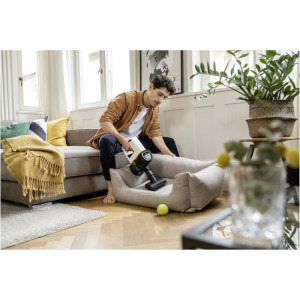 Karcher VC 4 Cordless myHome Pet, vertical, 0.65L, Alb/Negru