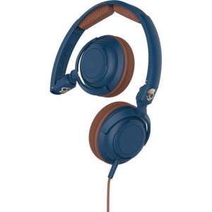 SkullCandy On-Ear, Over-Head Mic Lowrider Navy - Brown