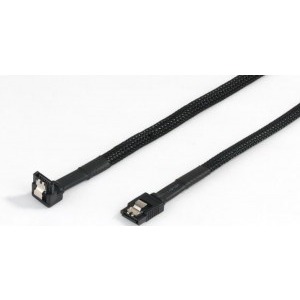 Orico SATA-II Female - SATA-II Female, conector 90 grade, 0.9m, negru sleeved