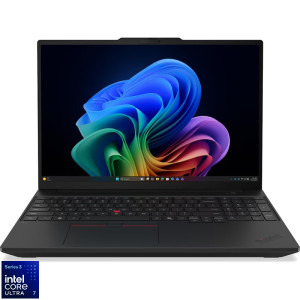Lenovo 16'' ThinkPad T16 Gen 5, WUXGA IPS, Procesor Intel® Core™ Ultra 7 355 (12M Cache, up to 4.70 GHz), 32GB LPCAMM2 LPDDR5X, 512GB SSD, Intel Graphics, Win 11 Pro, Black