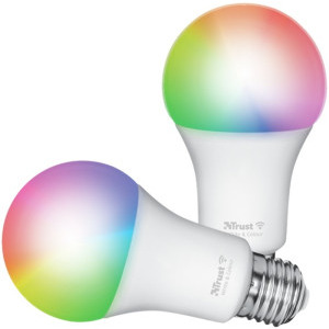 Trust Bec inteligent LED RGB Smart 71294, E27, 806 lumeni, 1800 K - 6500 K, 2 buc