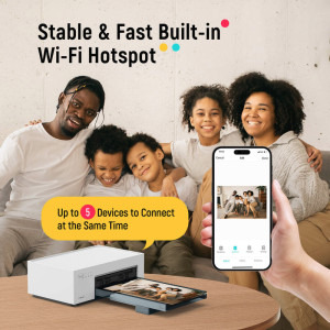 Liene Amber M200, Termica, Color, 100 x 148 mm, Wi-Fi + 20 coli hartie foto + 1x cartus ribbon