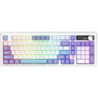 Tastatura Gaming Ajazz AK980 V2 RGB White/Purple Gift Switch V2 Switch Mecanica