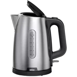 Fierbator Braun PurShine WK1500BK, 2200W, 1.7L, Argintiu/Negru
