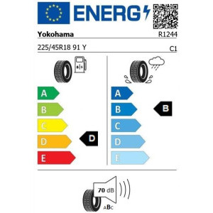 YOKOHAMA V105 RunOnFlat225/45R18 91Y