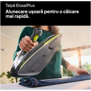 Braun Fier de calcat FreeStyle 7 FI7255GR, 2000W, 55g/min, Negru/Verde