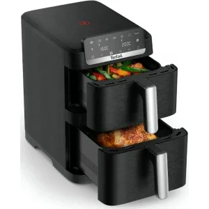 Tefal Friteuza cu aer cald Tefal Easy Fry Crispy Stack EY7528E0, 2700W, 6 L + 4L, Negru