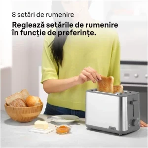 Braun Prajitor de paine PurShine HT1510BK, 900W, Argintiu/Negru