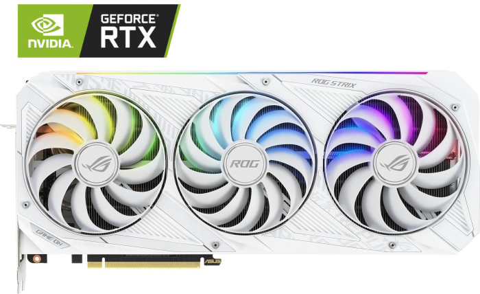 Placa video ASUS GeForce RTX 3080 ROG STRIX O10G White 10GB GDDR6X 320-bit