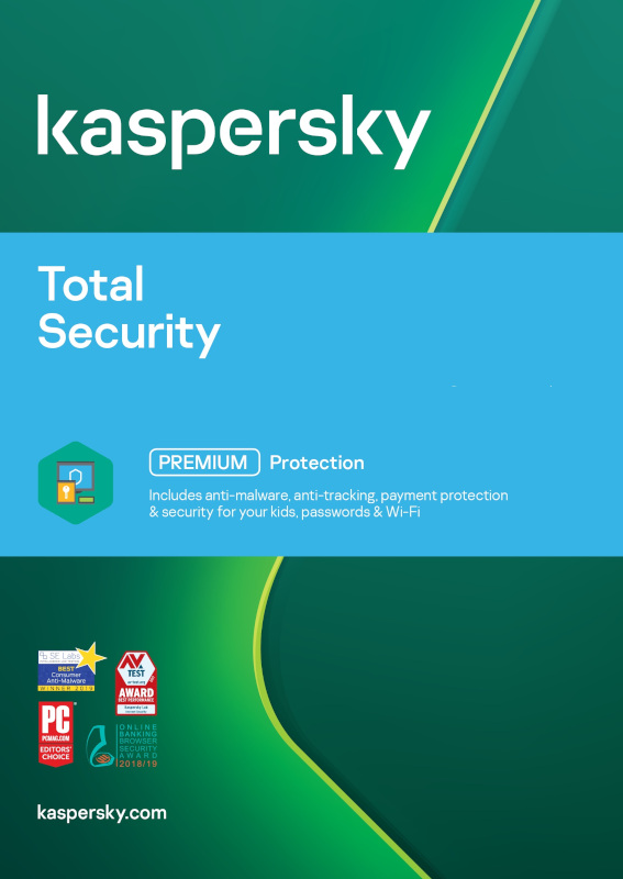 Antivirus Kaspersky Total Security, 2 Dispozitive, 1 An, Licenta noua, Electronica