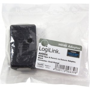 Logilink 1x HDMI Female - 1x HDMI Female, negru