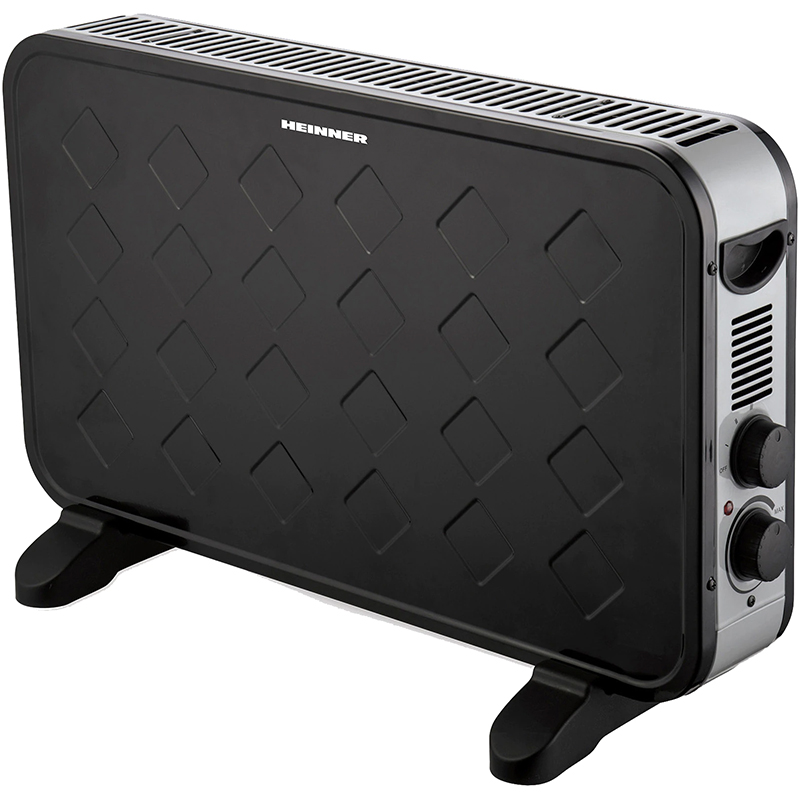 Heinner Convector de podea HCVH-Y2000TBK, 2 setari pentru incalzire: 1250/2000W, termostat ajustabil