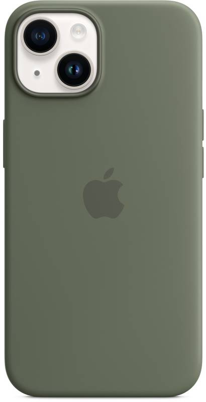 Apple Protectie pentru spate, material silicon, cu MagSafe pentru iPhone 14 Plus, culoare Olive (SEA