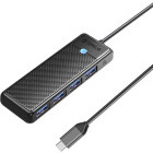 Hub USB Orico PAPW4A-C3, 4x USB, Black