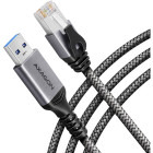 AXAGON Adaptor ADE-AM30, USB-A 3.0-RJ45 Gigabit, Gri