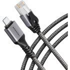 Accesoriu retea AXAGON Adaptor ADE-CM15, USB-C - RJ45 Gigabit, Gri