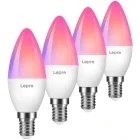 Lepro Bec LED RGB Smart BC1, Wi-Fi, E14, 470 lumeni, 2700K-5700K, 4 buc