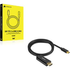 Corsair USB tip C Male - HDMI v2.0 Male, 1m, negru