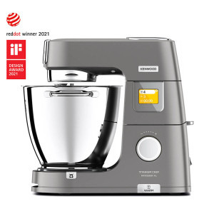 Kenwood KWL90.004SI Titanium Chef Patissier XL, 1400 W, 6 functii presetate, 2 vase 7 l/ 5 l, 13 trepte viteza, cantar integrat, sistem de incalzire, 4 accesorii, argintiu