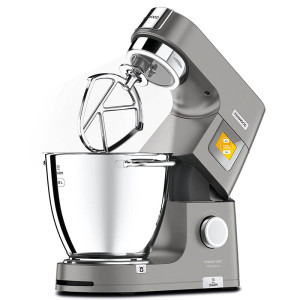 Kenwood KWL90.004SI Titanium Chef Patissier XL, 1400 W, 6 functii presetate, 2 vase 7 l/ 5 l, 13 trepte viteza, cantar integrat, sistem de incalzire, 4 accesorii, argintiu