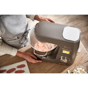 Kenwood KWL90.004SI Titanium Chef Patissier XL, 1400 W, 6 functii presetate, 2 vase 7 l/ 5 l, 13 trepte viteza, cantar integrat, sistem de incalzire, 4 accesorii, argintiu