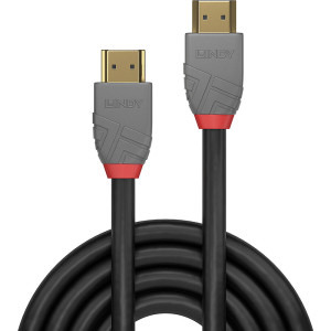 LINDY Anthra, HDMI Male - HDMI Male, v2.1, 1m, negru-gri