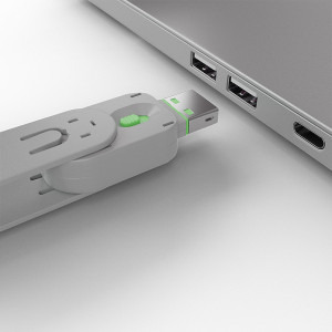LINDY Cheie dispozitiv blocare port USB tip A, verde