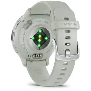 Garmin Venu 3S, GPS, Wi-Fi, curea silicon, Silver/Sage Gray