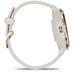 Garmin Venu 3S, GPS, Wi-Fi, curea silicon, Ivory/Soft Gold