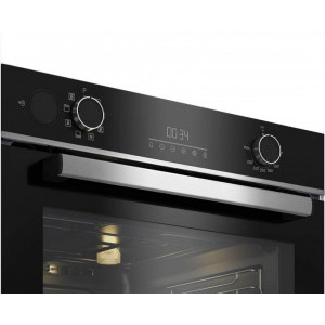 Beko BBIS13300XMSE, Electric, Autocuratare catalitica, 72 L, AeroPerfect, Grill, 3D Cooking, Steam Assisted Cooking, Steam Shine Cleaning, SoftClose, Clasa A+, Negru