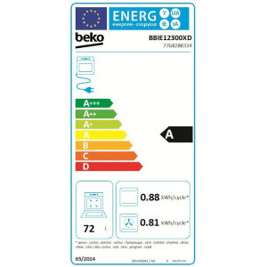 Beko BBIE12300XD, Electric, 72 L, Grill, SteamShine Cleaning, Timer, Clasa A, Inox