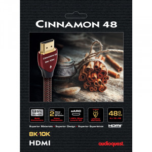Audioquest Cinnamon 48, HDMI Male - HDMI Male, v2.1, 1.5m, negru-cinnamon