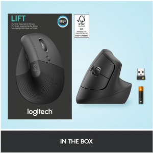 Logitech Lift Vertical Ergonomic, Negru