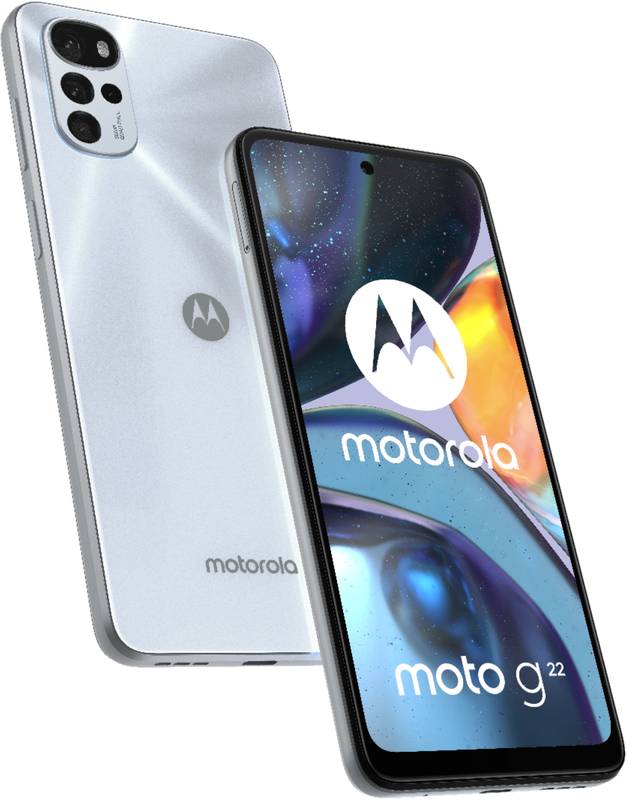 Smartphone Motorola Moto G22, NFC, Octa Core, 128GB, 4GB RAM, Dual SIM, 4G, 5-Camere, Pearl White