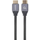 Cablu video Gembird HDMI Male - HDMI Male, v2.0, 2m, negru-gri