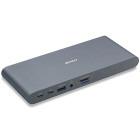 LINDY DST-Pro 5K XT, USB-C, USB 3.0, DisplayPort, HDMI, RJ-45, SD/MicroSD, Jack 3.5 mm, PD 100W, Silver