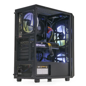 Gaming BALAUR Epic Plus, AMD Ryzen 5 5600 3.5GHz, 16GB DDR4, 500GB SSD, RTX 3060 12GB GDDR6, Iluminare RGB
