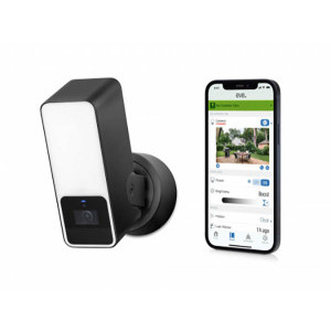 Eve Outdoor Cam Secure Floodlight Camera, cu reflector pentru supraveghere în exterior