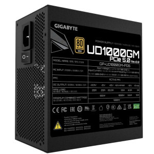 GIGABYTE GP-UD1000GM PG5 V2, 80+ Gold, 1000W, Black