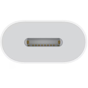 Apple Adaptor USB-C Male la Lightning Female, White