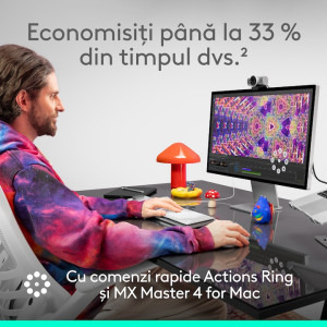Logitech MX Master 4 pentru Mac White Silver
