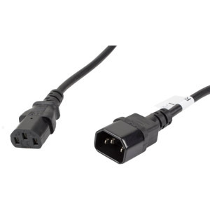 Cablu componente Lanberg IEC320/C13 Female - IEC320/C14 Male, 3m, negru
