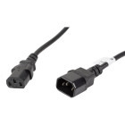 Cablu componente Lanberg IEC320/C13 Female - IEC320/C14 Male, 1.8m, negru