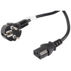 Cablu componente Lanberg Schuko Male - IEC320/C13 Female, 5m, negru