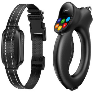 Rojeco Colier de dresaj pentru caini RXGQQY, Negru