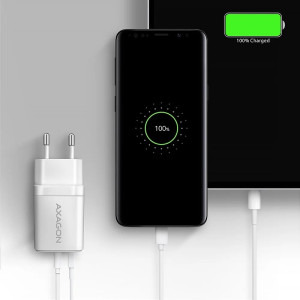 AXAGON ACU-PQ30W, 1x USB-C, 1x USB, Quick Charge 30 W, White