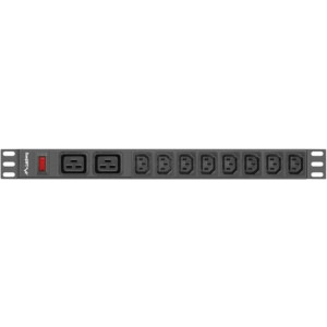 Lanberg PDU PDU-02I1908I-0200-C20-BK 8x IEC C13, 2x IEC C19, 16A, 2m, Black