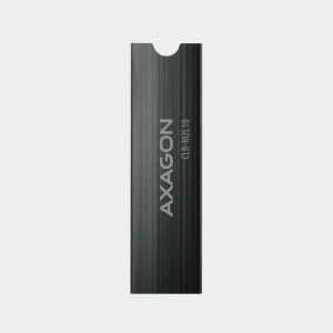 AXAGON Cooler Pasiv CLR-M2L10, Pentru M.2 SSD 80mm, Aluminiu, paduri termice silicon incluse, inaltime 10mm