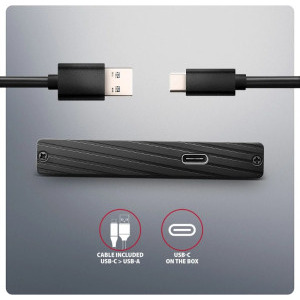 AXAGON EE25-XA6C 2.5 inch USB-C 3.2 Gen 1 Black